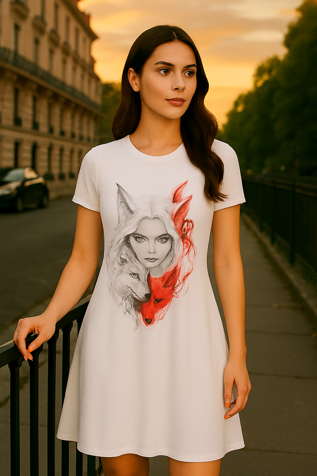AOP A line Dress